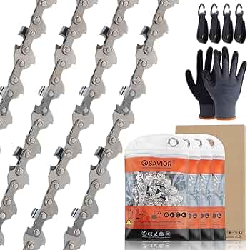Amazon.com: Savior 4 Pack 5 Inch Chainsaw Chain for WORX